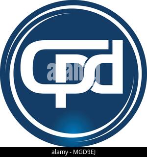Lettre modèle de conception de logo CPD Vector Illustration de Vecteur