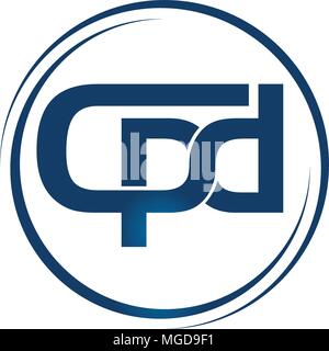Lettre modèle de conception de logo CPD Vector Illustration de Vecteur
