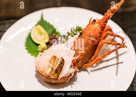 Sashmi groumet homard, cuisine japonaise Banque D'Images