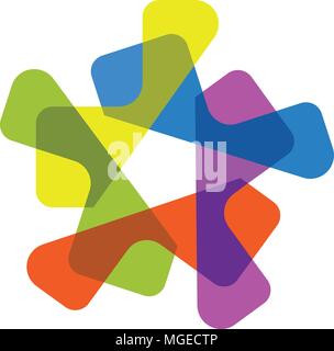 Abstract vector Logo star, moderne et élégant, isolés logo logo en couleur, logo géométrique Illustration de Vecteur