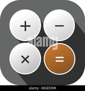 L'icône de la calculatrice, Calculatrice de vecteurs à l'interface d'application et web design, le paiement en ligne et l'achat en ligne Illustration de Vecteur