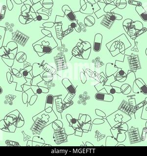 Ligne vectorielle transparente avec motif art de la science et de l'éducation des symboles et éléments de conception. La recherche, des technologies et de l'innovation concept. Design moderne Illustration de Vecteur