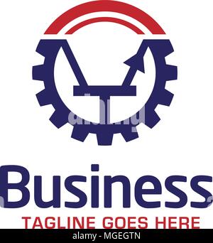 Électricité - logo vector concept illustration, logo, logo, logo de la technologie d'usine mécanique, logo, logo Vector template Illustration de Vecteur