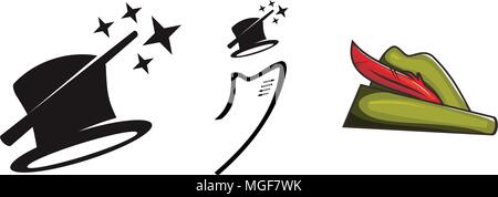 Paramétrage du modèle vecteur Hat Illustration de Vecteur