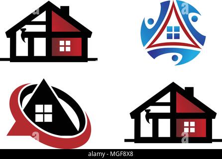 Paramétrage du modèle de l'immobilier Illustration de Vecteur