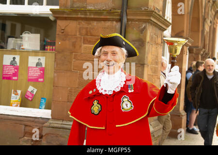 Brampton, Cumbria, Royaume-Uni, 28 avril 2018. Finition de la cérémonie le Pirelli Rallye International a eu lieu à Brampton, Cumbria. Andrew Cheal/Alamy Live News Banque D'Images