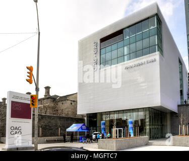 Ottawa, Canada - 28 Avril 2018 : Le nouveau 38 millions de dollars état de l'art Galerie d'art d'Ottawa sur le pont MacKenzie King a la grande ouverture de cette semaine. L'entrée est gratuite pour le public. Crédit : Paul McKinnon/Alamy Live News Banque D'Images