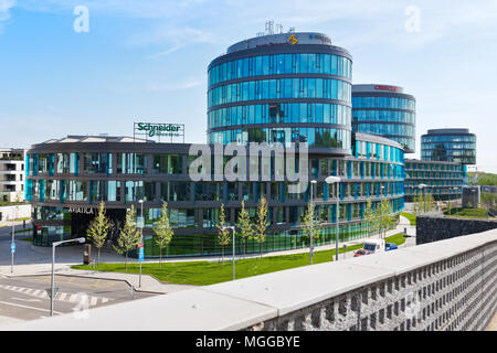 Waltrovka, complexe administratif Aviatica (2010, Cigler Marani architects), Radlicka, station district, Prague, République Tchèque Banque D'Images