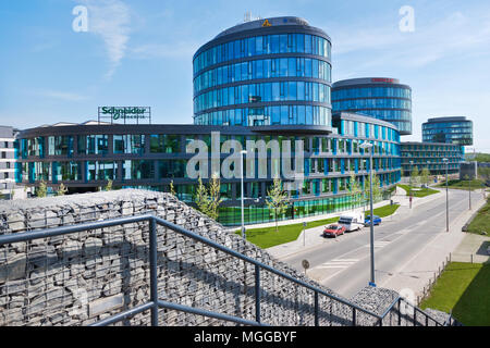 Waltrovka, complexe administratif Aviatica (2010, Cigler Marani architects), Radlicka, station district, Prague, République Tchèque Banque D'Images