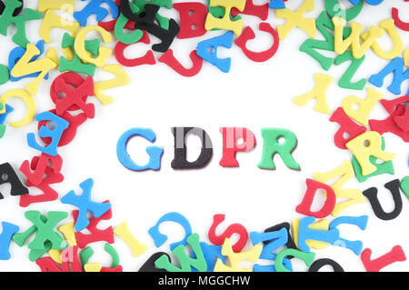 Pibr règlement général sur la protection des données Banque D'Images