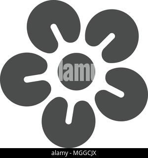 Sun Flower et vecteur icône couleur télévision signe logo logo produits sains, Illustration de Vecteur