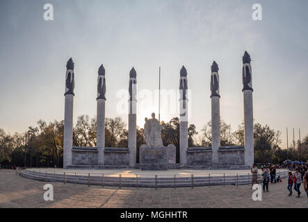 La ville de Mexico, l'Amérique centrale [un autel de la Patria, parc du château de Chapultepec Colonial hill] Banque D'Images