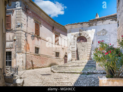 Fumone, commune italienne de la province de Frosinone dans la région du Latium. Italie Banque D'Images