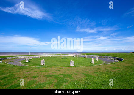 La Gorsedd stone circle à Rhyl Denbighshire Wales UK Banque D'Images