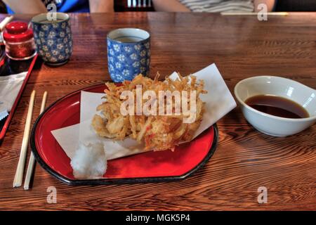 Divers aliments consommés lors d'un voyage au Japon Banque D'Images