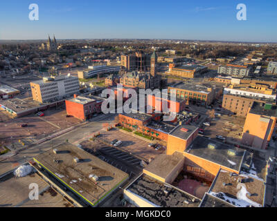 Sioux Falls est la plus grande ville de l'État du Dakota du Sud et centre financier Banque D'Images