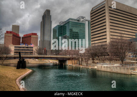 L'Omaha est un grand centre urbain et plus grande ville de l'État du Nebraska Banque D'Images