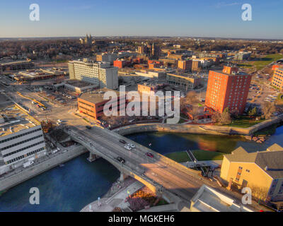 Sioux Falls est la plus grande ville de l'État du Dakota du Sud et centre financier Banque D'Images