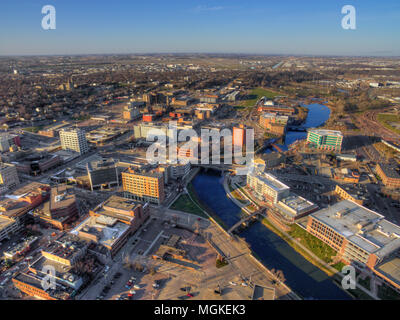 Sioux Falls est la plus grande ville de l'État du Dakota du Sud et centre financier Banque D'Images