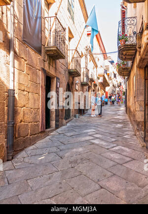 Calle típica en Allariz. Ourense. La Galice. España Banque D'Images