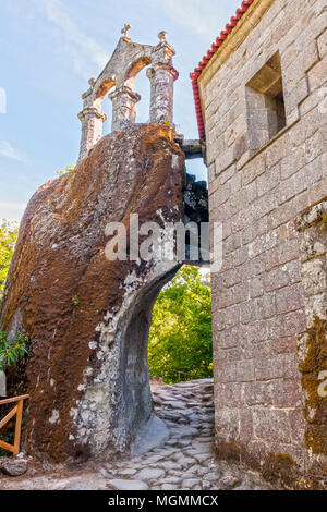 L'église rupestre de San Pedro de Rocas. Ourense. La Galice. España Banque D'Images