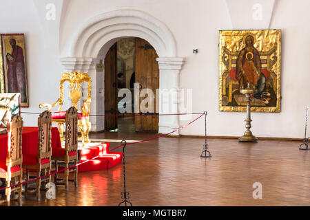 SUZDAL, RUSSIE - 9 mars 2018 : à l'intérieur des évêques musée Chambres à Suzdal Kremlin. Suzdal Kremlin est la partie la plus ancienne de la ville russe de Suzdal, Banque D'Images