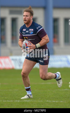 Hull, Royaume-Uni. 29 avril 2018. Super League rugby Betfred, Round 13,Hull KR v Leeds Rhinos ; Anthony Mullaly de Leeds Rhinos Credit : Nouvelles Images /Alamy Live News Banque D'Images