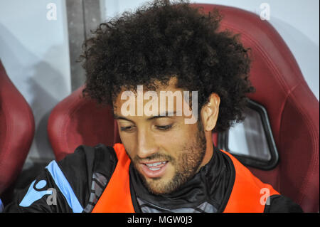 Turin, Italie. Apr 29, 2018. Felipe ANDERSON (SS Lazio) au cours de la série d'un match de football entre Torino FC et SS Lazio au Stadio Grande Torino le 29 avril 2018 à Turin, Italie. Crédit : FABIO ANNEMASSE/Alamy Live News Banque D'Images