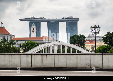 À l'égard de Marina Bay Sands, Singapour Pont Coleman Banque D'Images