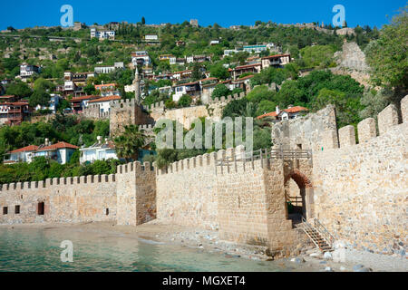 Le Château d'Alanya, Turquie, Méditerranée Banque D'Images