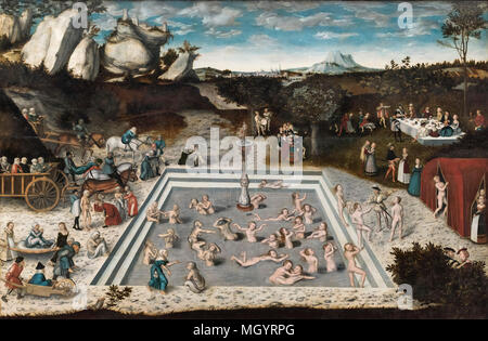 Lucas Cranach l'Ancien (1472 - 1553), la Fontaine de la jeunesse, 1546. Der Jungbrunnen. Banque D'Images