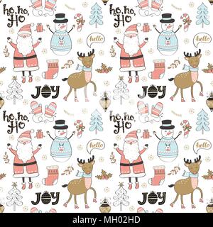 Modèle sans couture de noël et nouvel an. Vector Illustration. Illustration de Vecteur