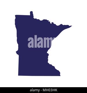 Plan de l'État américain du Minnesota Illustration de Vecteur