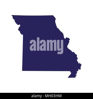 Plan de l'État américain du Missouri vector illustration Illustration de Vecteur