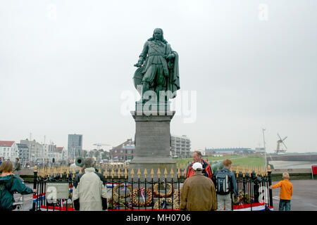 Pays-bas,Hollande,dutch,225,Vlissingen, juin 2016:Statue de Michiel Adriaenszoon de Ruyter sur le Boulevard de Ruiter Banque D'Images