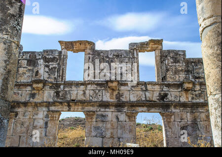 Les colonnes d'Apamée, Syrie Banque D'Images