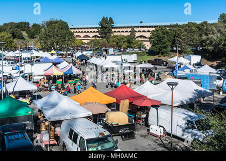 Mill Valley, Californie, USA - 3 décembre 2017 : vue sur le marché de Mill Valley Banque D'Images