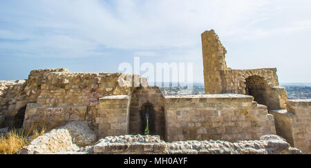 Ruines du vieux Alep, Syrie, l'une des plus anciennes villes habitées en permanence dans le monde ; il a été habité depuis peut-être dès le 6e mill Banque D'Images