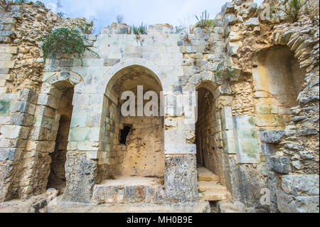 La forteresse de Shaizar, une ville du nord de la Syrie, administrativement partie du gouvernorat de Hama, situé au nord-ouest de Hama. Banque D'Images