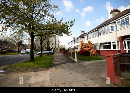 Logement riches sur booker avenue dans le domaines de l'Allerton Liverpool Merseyside England uk Banque D'Images