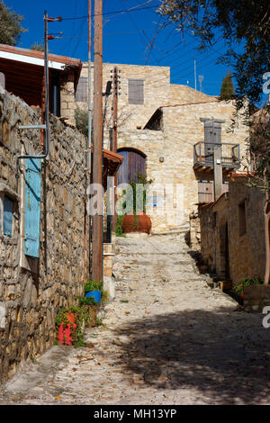 Village traditionnel de Lofou,montagnes Troodos, Chypre Banque D'Images