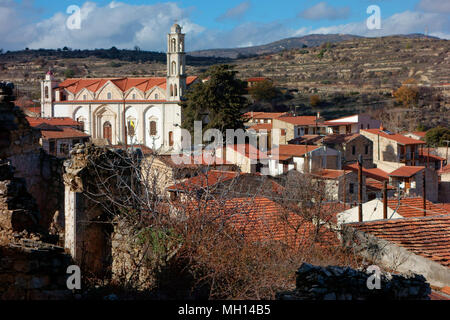 Lofou, village chypriote inTroodos Montagnes, Chypre Banque D'Images