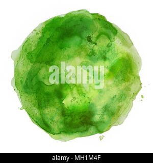 Aquarelle vert blot Banque D'Images