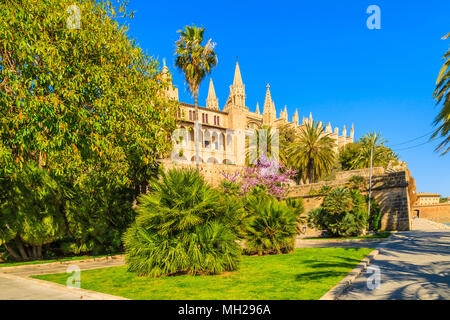 Royal de l'Almudaina, dans la vieille ville de Palma de Majorque, Espagne Banque D'Images