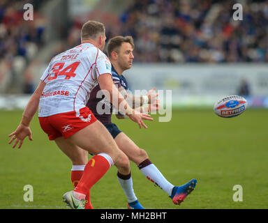 29 avril 2018, Stade Lightstream, Hull, Angleterre ; Betfred Super League rugby, Round 13,Hull KR v Leeds Rhinos ; Richie Myler de Leeds Rhinos avec un Banque D'Images