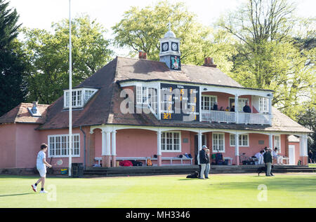 Le pavillon de cricket de l'école au Wellington College, Crowthorne, Berkshire, Royaume-Uni. Banque D'Images