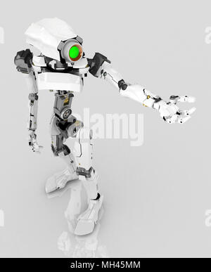 3d Slim figure robotique, isolé Banque D'Images