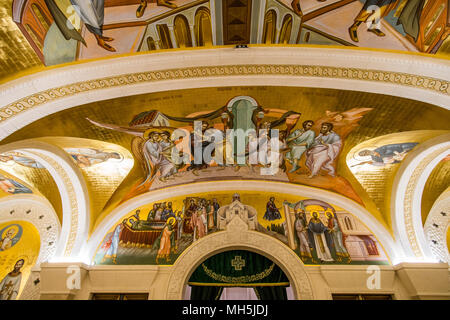 Belgrade, Serbie - Février 23, 2018 Métro : crypte de l'église orthodoxe Saint Sava à Belgrade, Serbie Banque D'Images