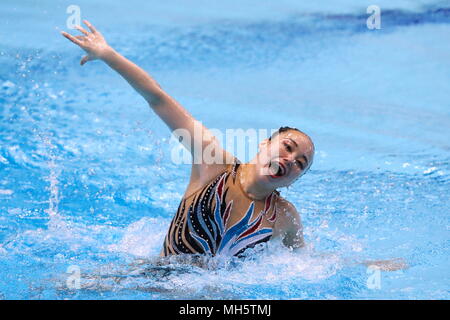 Yumi Ota, 30 avril 2018 Natation artistique : le 94e du Championnat de natation artistique Japon 2018 ouvert gratuitement en solo au final Tatsumi International Swimming Center, Tokyo, Japon. Credit : Sho Tamura AFLO SPORT/Alamy Live News Banque D'Images