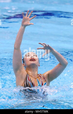 Yumi Ota, 30 avril 2018 Natation artistique : le 94e du Championnat de natation artistique Japon 2018 ouvert gratuitement en solo au final Tatsumi International Swimming Center, Tokyo, Japon. Credit : Sho Tamura AFLO SPORT/Alamy Live News Banque D'Images